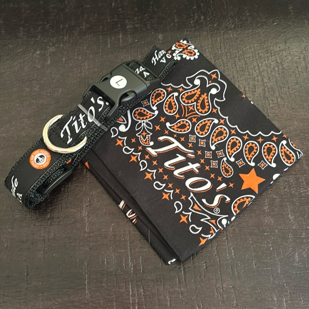 NEVER USED!!! NWOT!!! Tito’s Collar / Bandana Bundle